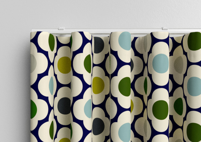 Orla Kiely Spot Flower, Blue Multi - Made to Measure Curtains - Image 13